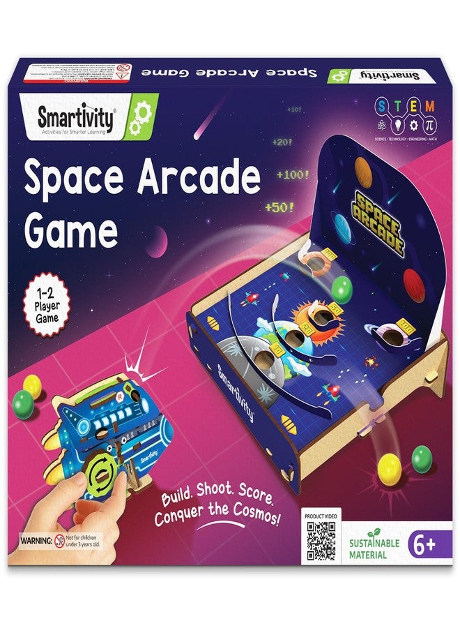 سمارتيفيتي لعبة Smartivity Space Arcade للأطفال من عمر 6 سنوات فما فوق | لعبة ممتعة من لاعب واحد أو لاعبين، لعبة تصويب وتسجيل نقاط | هدية عيد ميلاد للأولاد والبنات من عمر 6 إلى 14 سنة | نشاط ترفيهي ممتع للأطفال بعيدًا عن الشاشات - Image 1